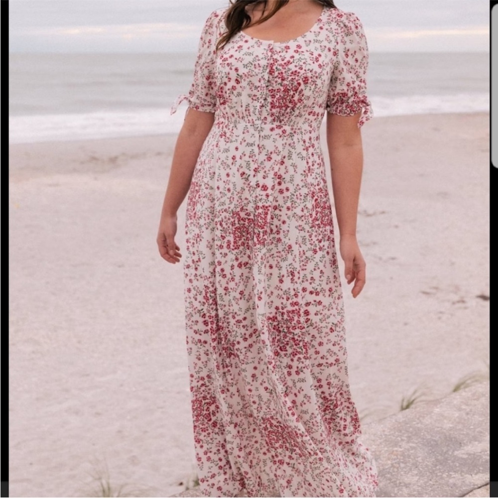Gal Meets Glam Brigitte Floral Maxi Spring Summer Dress Size US 4